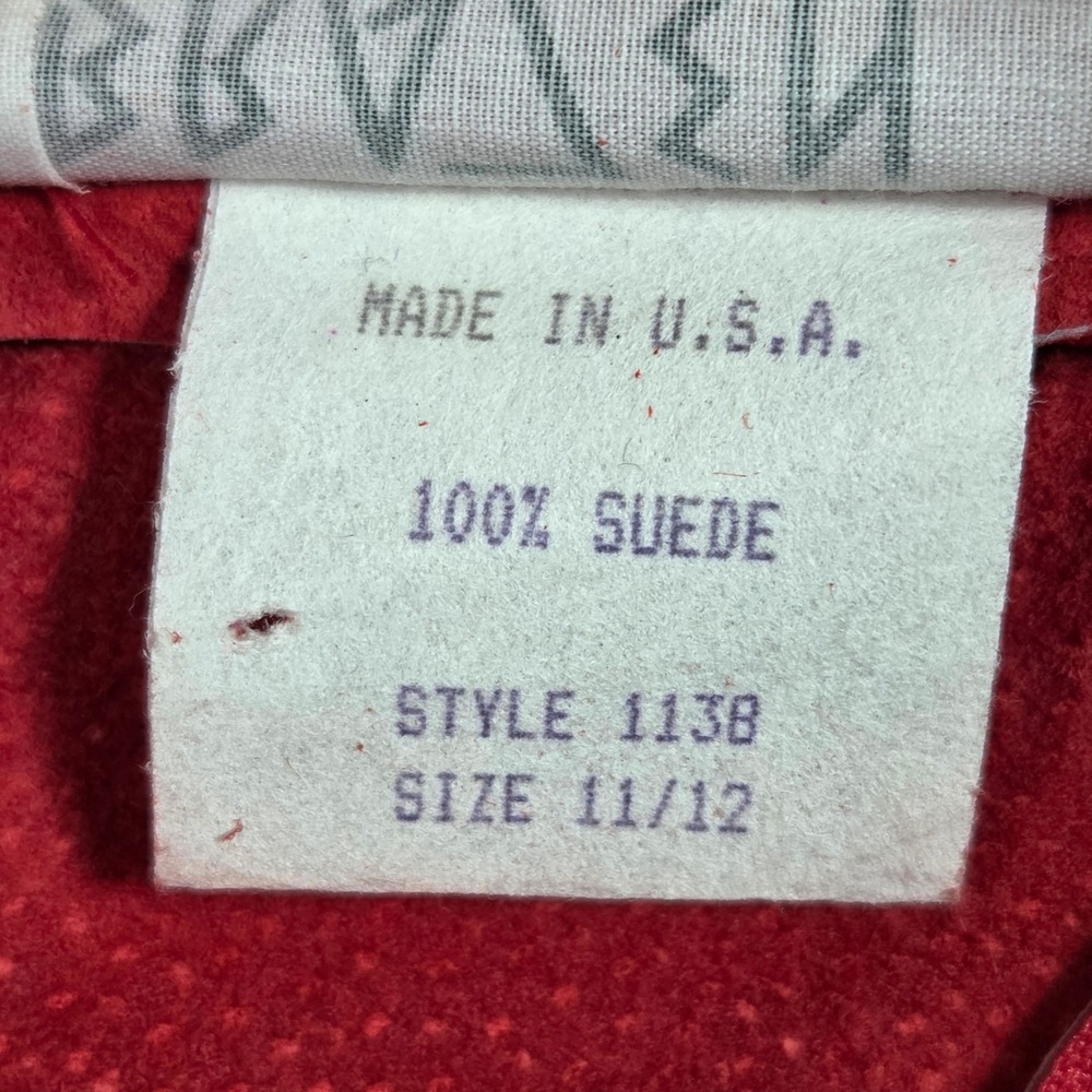 Vintage BRAZEN Red Suede Sheath Dress Sweetheart Neckline Womens 11/12 Retro - Picture 8 of 8